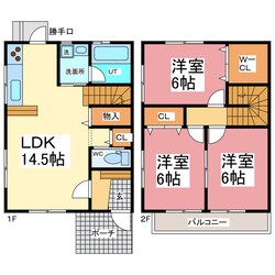 イチイKS　A・B棟の物件間取画像